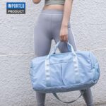 Gym Sports Bag with Shoes Compartment sky blue